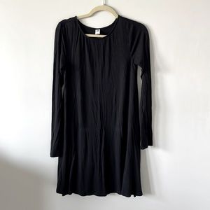 Long Sleeved Black Old Navy Swing Dress